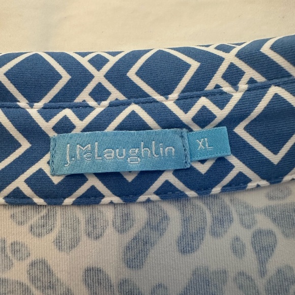 J.M. Laughlin Blue and White Print Dress - Picture 2 of 6